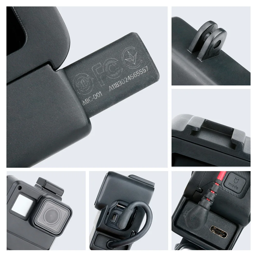 Чехол для экшн-камеры V2 Vlog GoPro Hero 7 6 5 черный с креплением холодного башмака