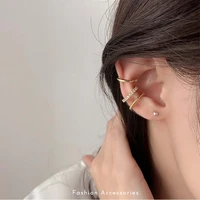 fashion punk ladies no piercing cartilage ear jewelry women ear clips gold earrings korean style earrings jewelry gifts