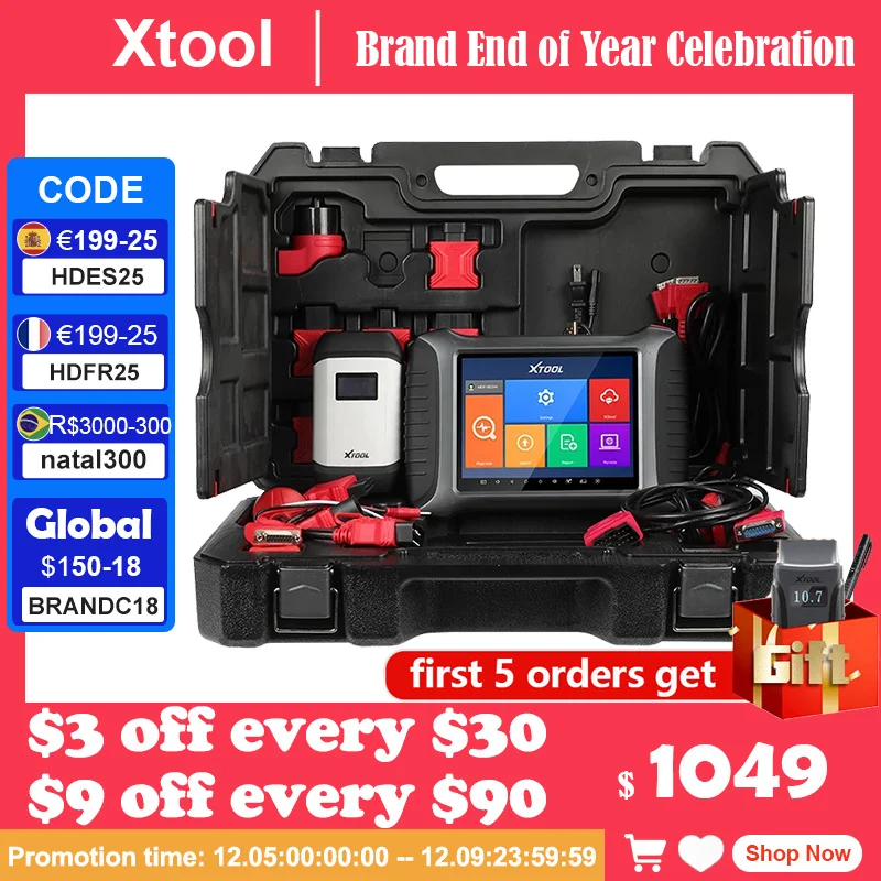

Диагностический инструмент XTOOL A80 pro OBD II с кодированием ЭБУ/программатором для BMW/Benz/Ford/Mazda OBD2, сканер, бесплатное обновление онлайн