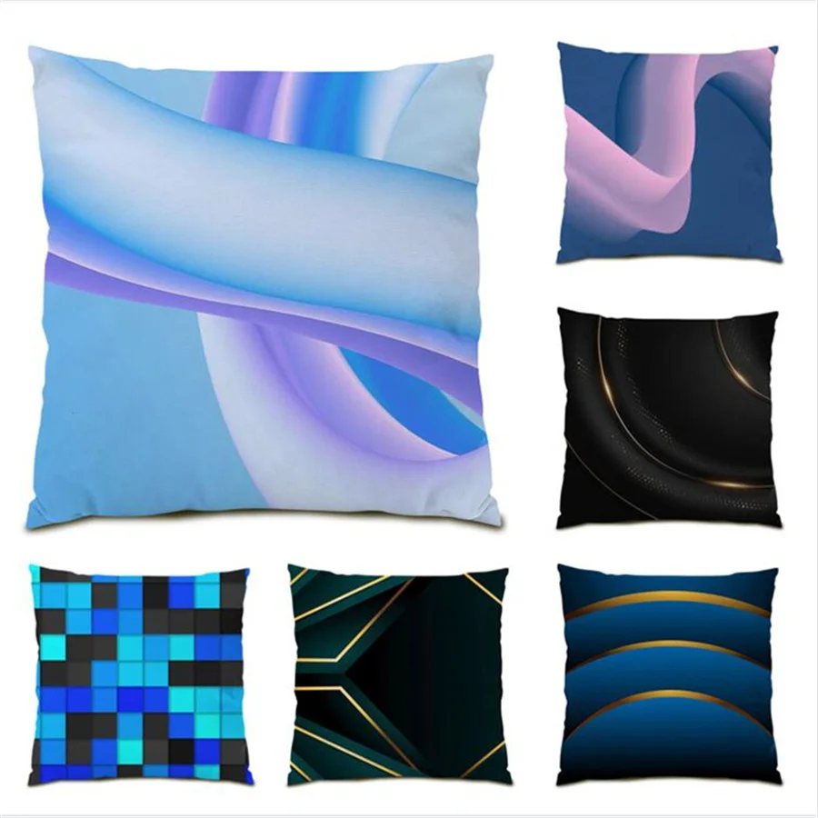 

Creative Polyester Linen Pillow Cases Sofas Decorative Simple Soft Velvet Home Decoration Colorful Artistic Cushion Cover E0125