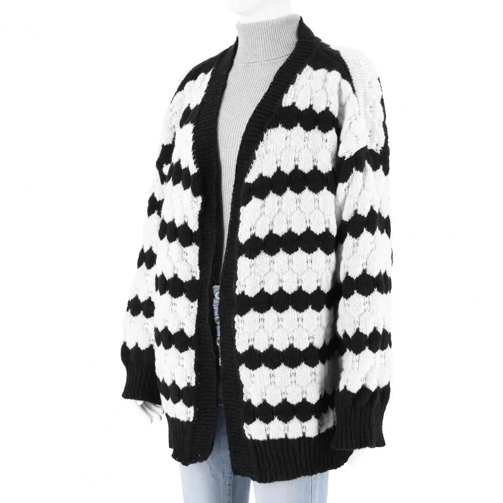 

Женское трикотажное пальто, уютный вязаный свитер, пальто, стильный Теплый мягкий свитер с рукавами-фонариками на осень и зиму