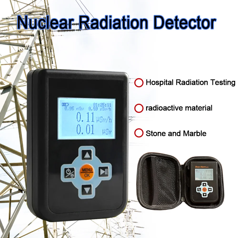 

Digital Radiation Dosimeter Handheld Nuclear Radiation Detector Geiger Counter Marble Tester Electromagnetic Radiation Tester