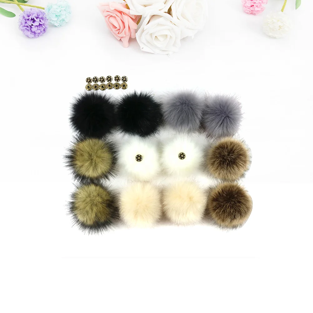 

Pomhatcraft Fluffy Poms Diy Decor Knitting Accessories Charms Pompomspendant Kids Simulation Big Pompom Material Fuzzy Keychain
