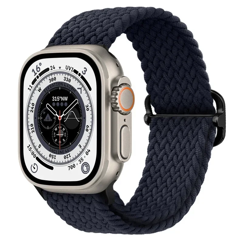 Фото Нейлоновый ремешок для Apple Watch Band Ultra 1, 2, 3, 49 мм, 5, 6, 7, 8, 9, 10, 11, 45/41/42/46 мм, плетеный браслет, ремешок для iWatch 2, 3, 4, SE №3