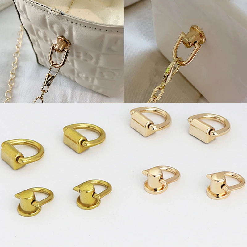 

1Pc O D Ring Bag Side Clip Buckles Screw Handbag Chain Handles Connector Bags Strap Belt Hanger DIY Hardware Bags Accessories