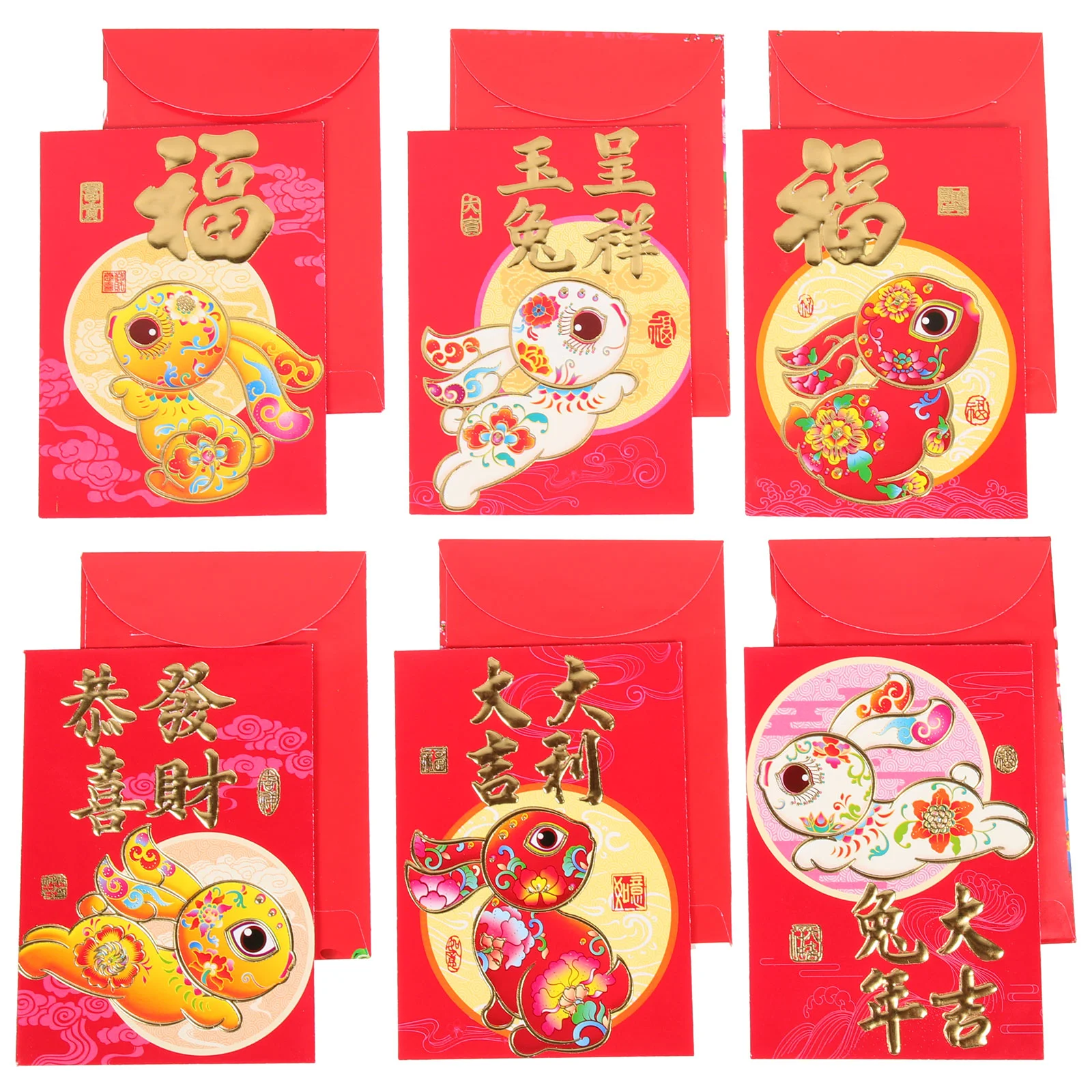 

Red Year Packet Rabbit Envelopes Spring Festival Money Chinese Newenvelope Thefor Gift Zodiac Packets Kids Cash Hong Baosee
