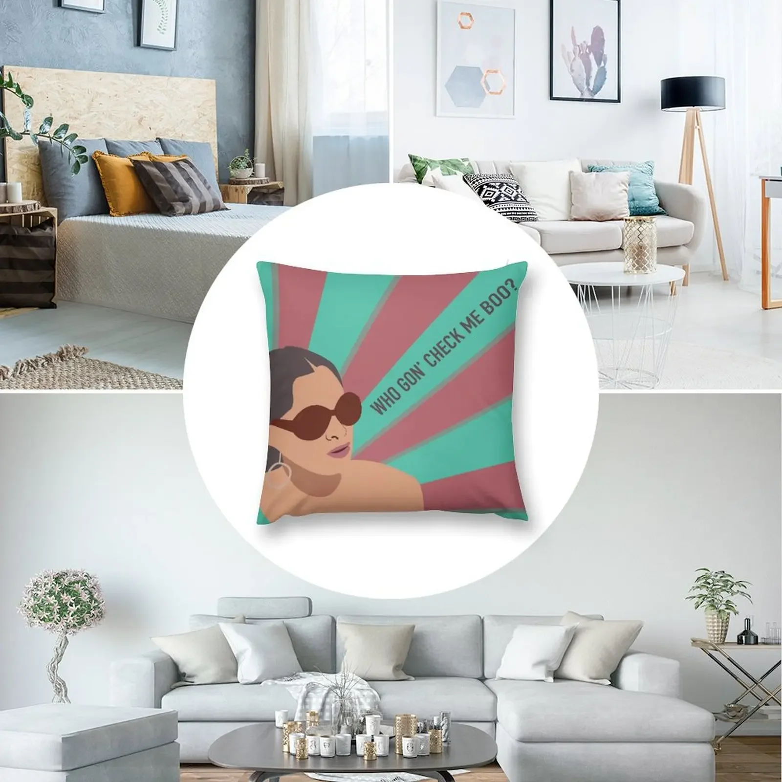 Sheree Whitfield - Who Gon' Check Me Boo? Декоративная подушка Мраморный чехол для подушки сна