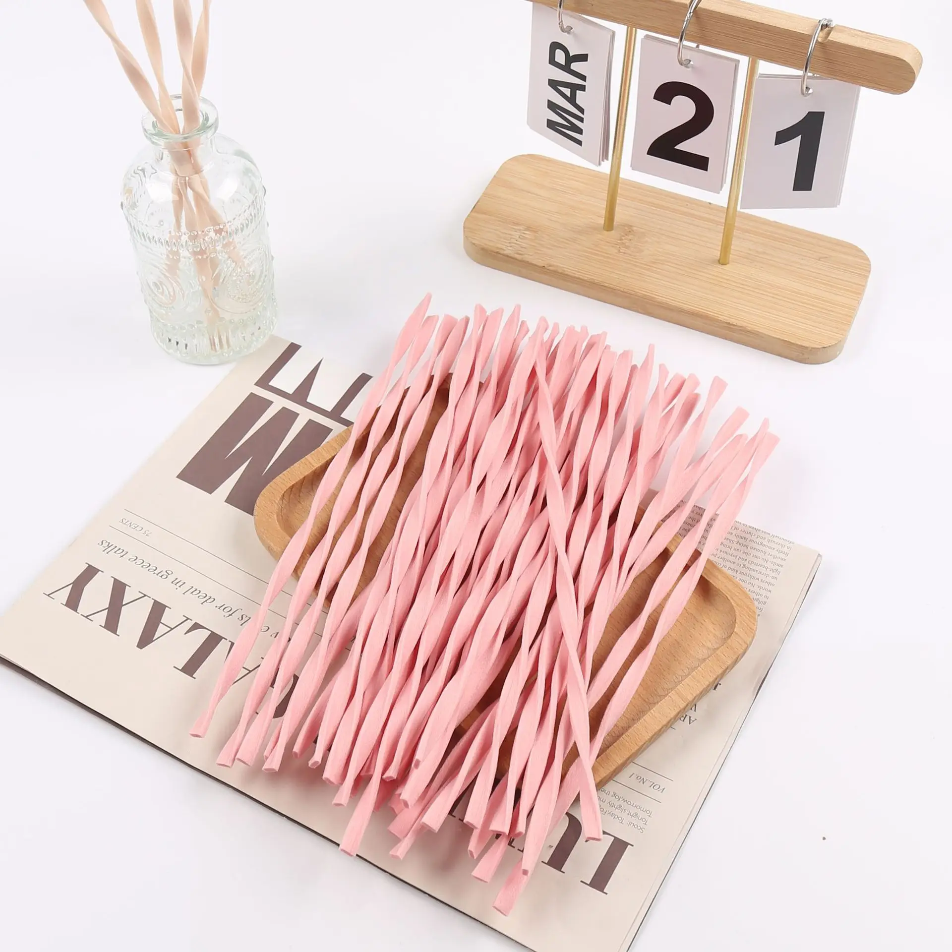 Палочки для аромадиффузора Aromeasy, деревянные, розовые, 10 шт.