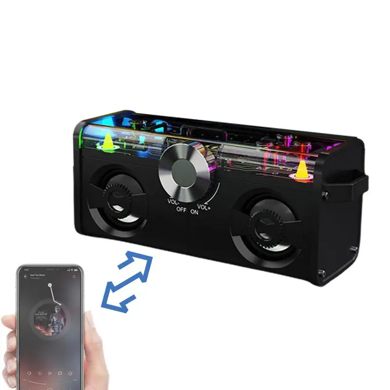 

Portable Wireless Speakers Portable Wireless Speakers Vintage Household Audios Mechanical Operation Lights Fashionable Audios