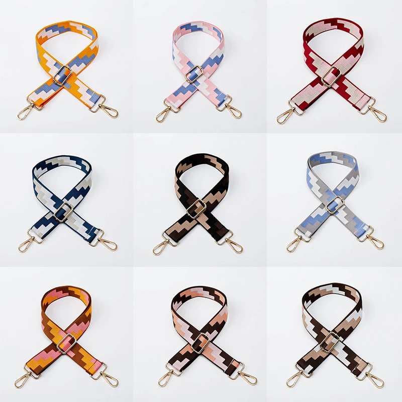 

Rainbow Adjustable Bag Strap Handbag Belt Wide Shoulder Bag Strap Replacement DIY Strap Accessory Bag Part Adjustable Belt