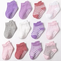 6 pairs childrens socks boys and girls cotton socks four seasons baby non slip socks 0 2 4y