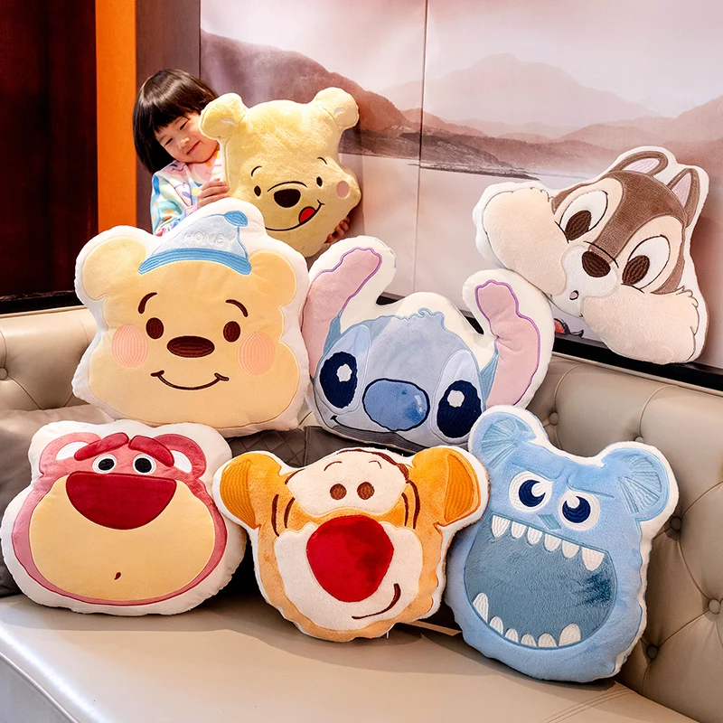 

Симпатичная декоративная подушка в стиле аниме, набивная плюшевая игрушка-Пух, медведь, лотсо, милая подушка на спину для дивана, кровати, искусственные подарки для девушек
