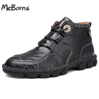 new men work boots leather man ankle boots mens boots autumn men shoes casual shoes big size 38 48