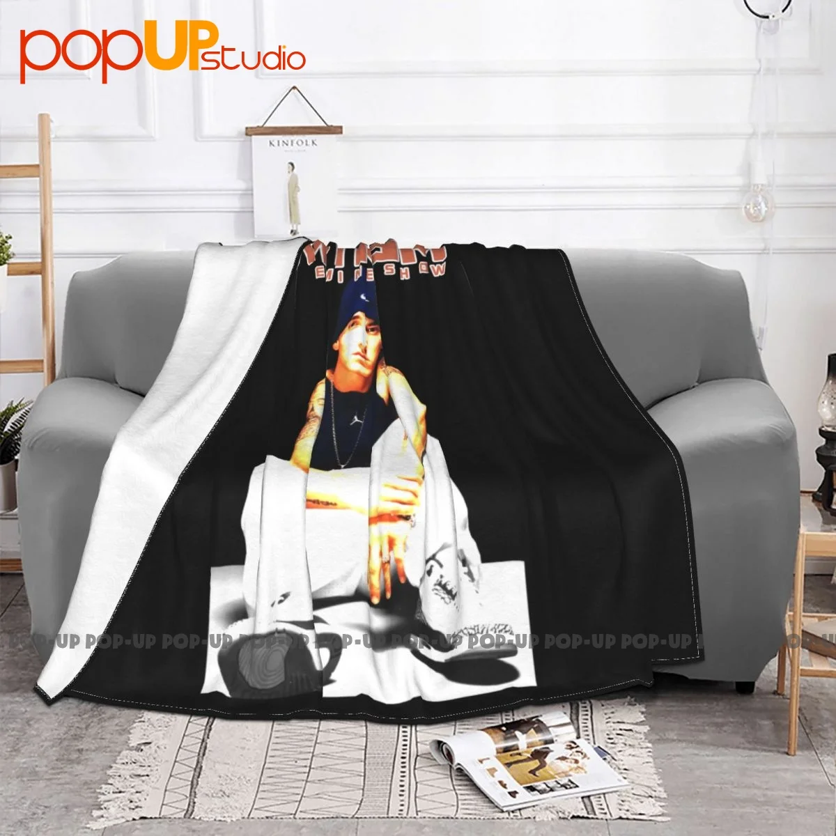 Альбом для шоу Эминема маленькая музыка рэп хип-хоп одеяло домашнее бархатное