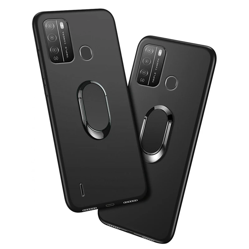 

Phone Funda Itel S16 Case 1GB 16GB 6.5 Inch Red Black Blue Finger Ring Soft Silicon Capa for Itel S16 Cover