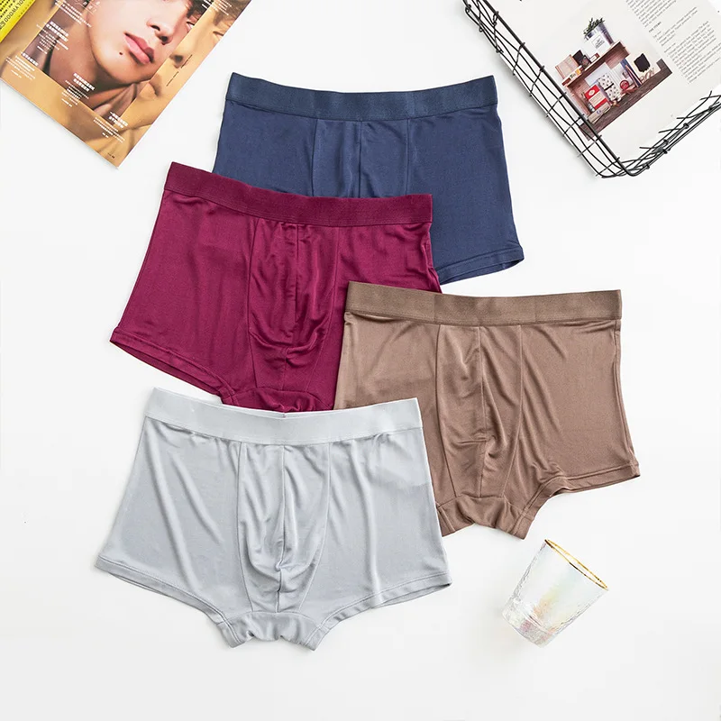 

3 PACK Men's 100% real silk boxers panties Underwear Lingerie L XL 2XL 3XL 1063