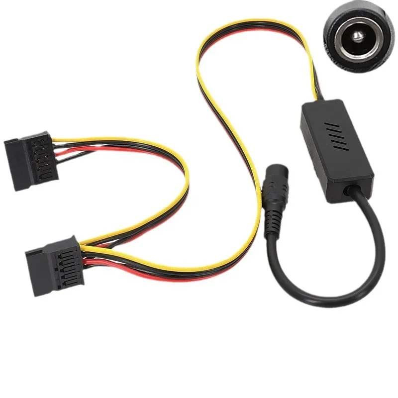 Адаптер постоянного тока 5525 к кабелю жесткого диска Sata Molex, штекер к 2 3 4 IDE 1x2x3x4xSATA, провод 12 В к большим 4-контактным разъемом (art.: 3920ca303441f) - 3920ca303441f