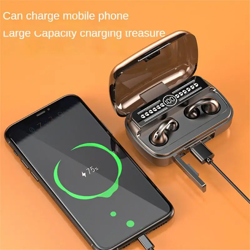 

10 Meters No Sound Leakage Wireless Headset Ear Clip Design Earphone Can Charge Mobile Phones Sports Headset