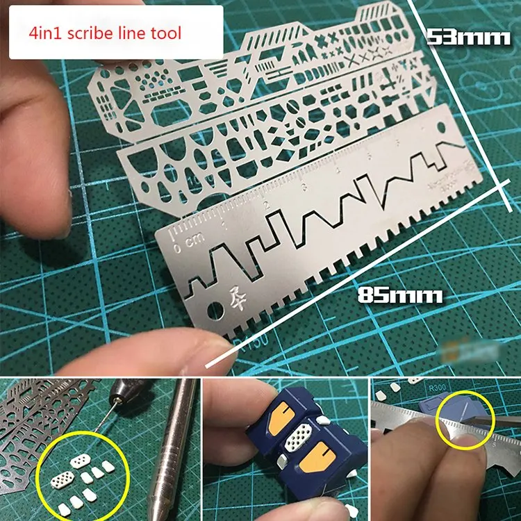 4 шт. трафареты для создания рисунков и линейки | Игрушки хобби