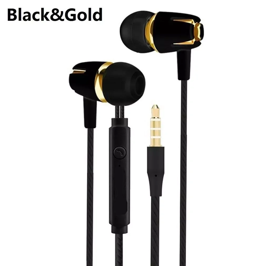 

2023New Wired Earphone Electroplating Bass Stereo In-ear Earphone with Mic Handsfree Call Phone Headset for Android Ios 3.5mm