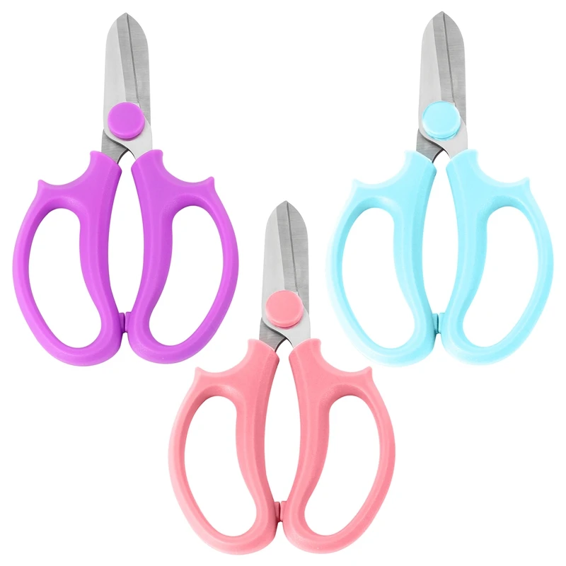 

3Pcs Garden Florist Pruning Cut Flower Shears Gardening Handle Scissors Grafting Tool Flower Plants Branch Trimming