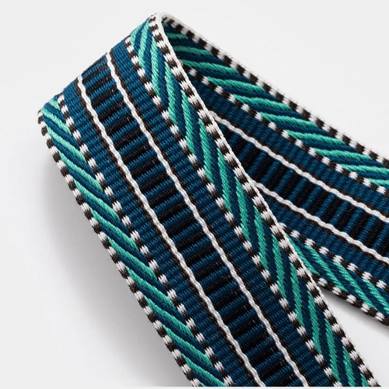 3.8cm Wax Line Weave Wide Bags Straps Bag Accessories Cowhide Shoulder Strap Replacement Canvas Bucket Tote Crossbody Handbags