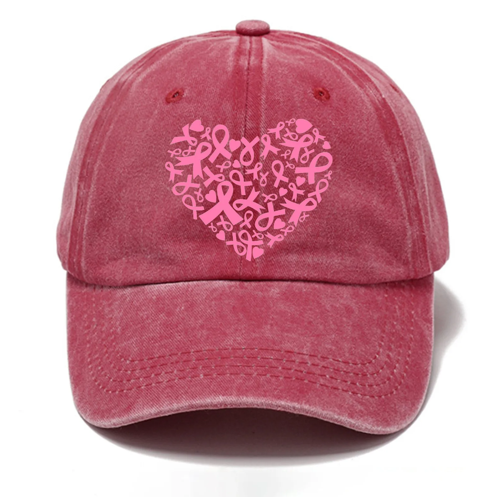 Мужская и Женская Бейсболка с рисунком месяца против рака молочной железы