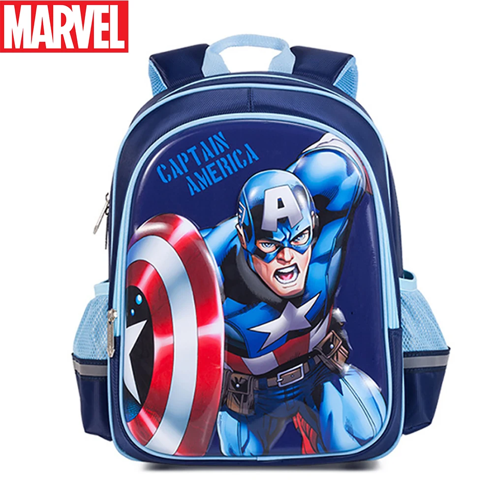 Детские вместительные рюкзаки Marvel для мальчиков, школьные сумки с героями мультфильмов, Человек-паук, Капитан Америка, детские Студенчески...