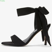 sheepskin stiletto high heel solid womens stiletto matte bow cross straps fashion sexy open toe one word belt sandals women