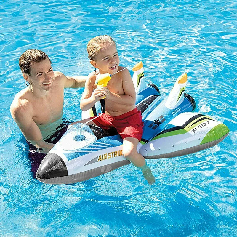 

Inflatable Games For Children Swimming Pool Accessories Inflatable Floating Ring Toy Plane Pool Toys Water Play Equipment