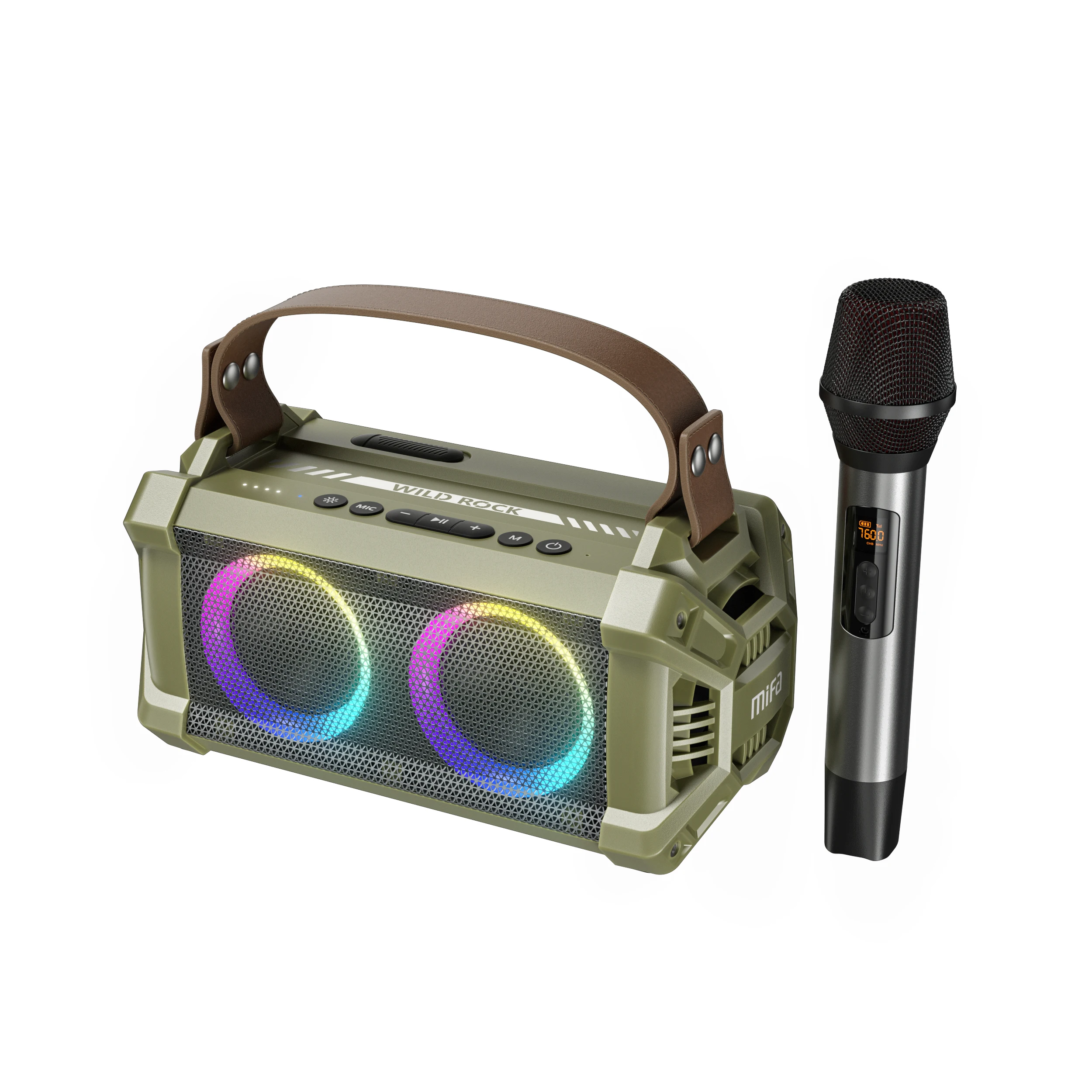 

Wildrock Outdoor Party Karaoke Bluetooth Speaker 9000mAh With Large Battery Capacity