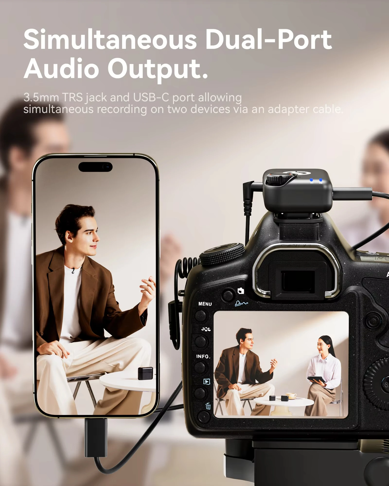 Фото Беспроводной микрофон Hollyland Lark M2S для iPhone, камеры, Android, ПК, с шумоподавлением, для фотографии, видеоблогов и интервью №5