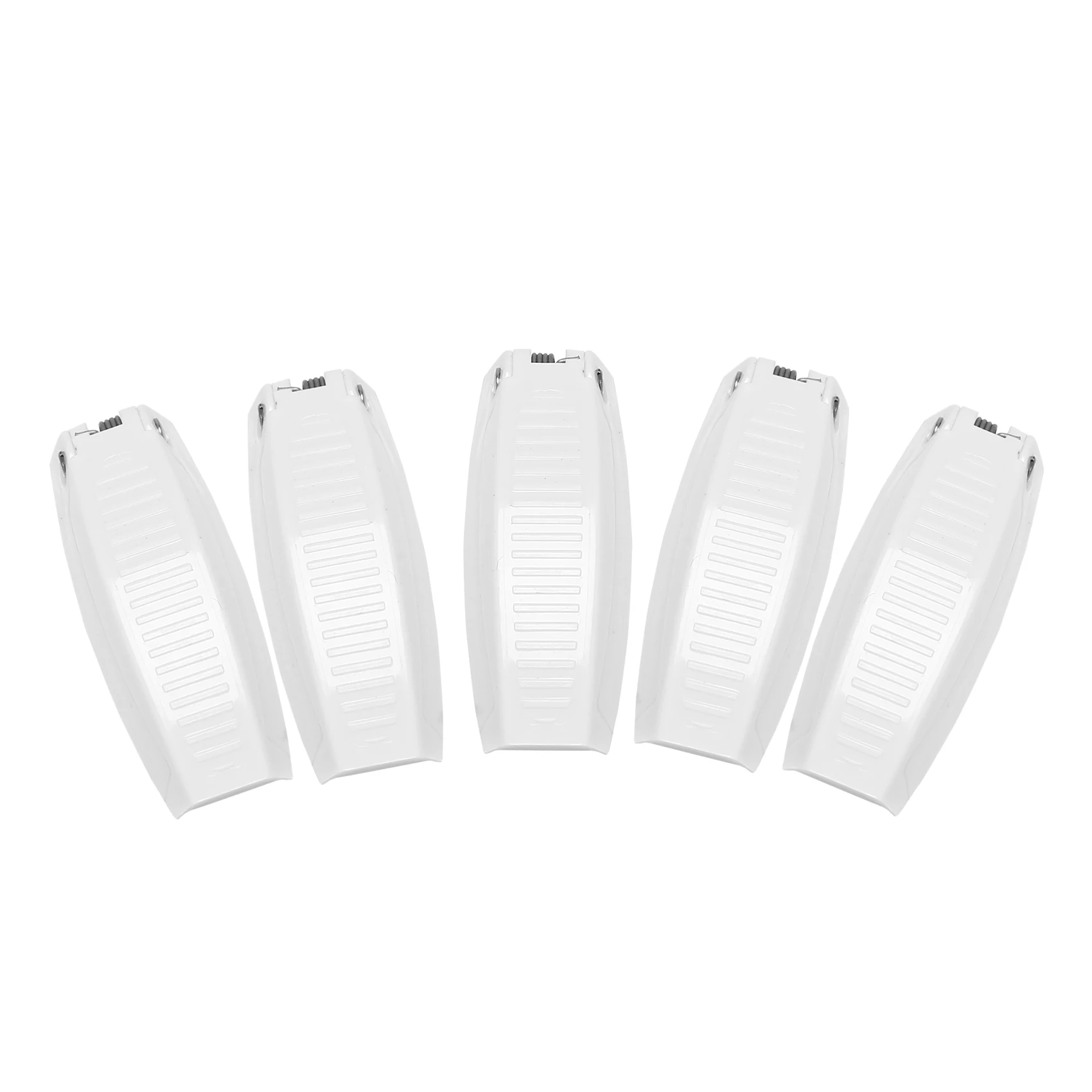 

5 White RV Campers Motorhome Rounded Baggage Door Catch Compartment Clips Latch Latches