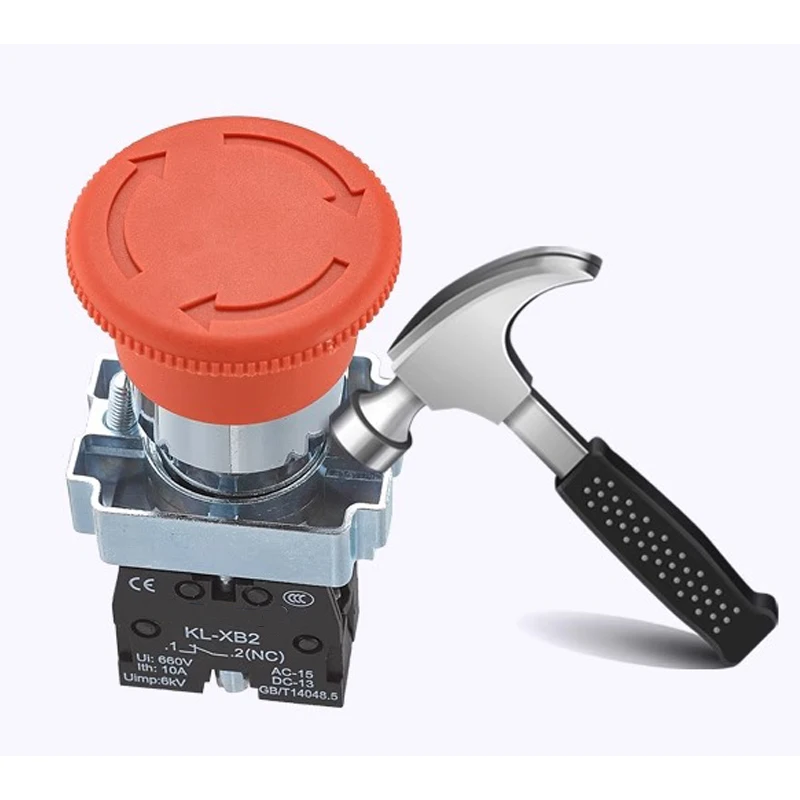 22 мм XB2-542 Грибовидная головка кнопка аварийной остановки 10 А/415 В