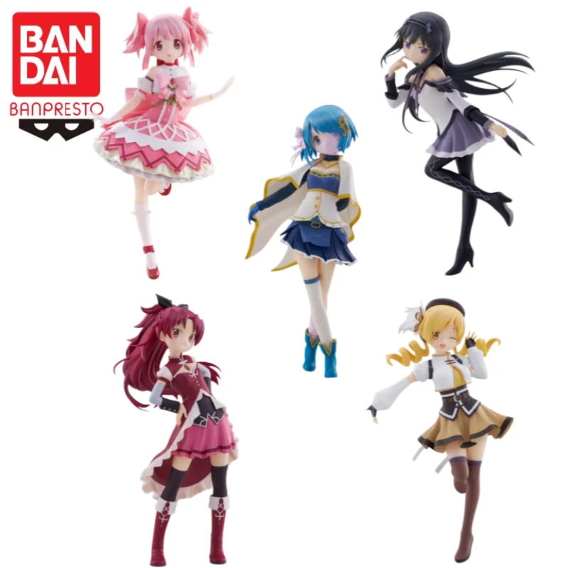 Фото В наличии: Оригинальные фигурки Bandai по аниме «Девочка-волшебница Мадока Магика» — Канамэ Мадока, Мики Саяка, «Бунтарские истории». Коллекционные модели персонажей, подарок. №2