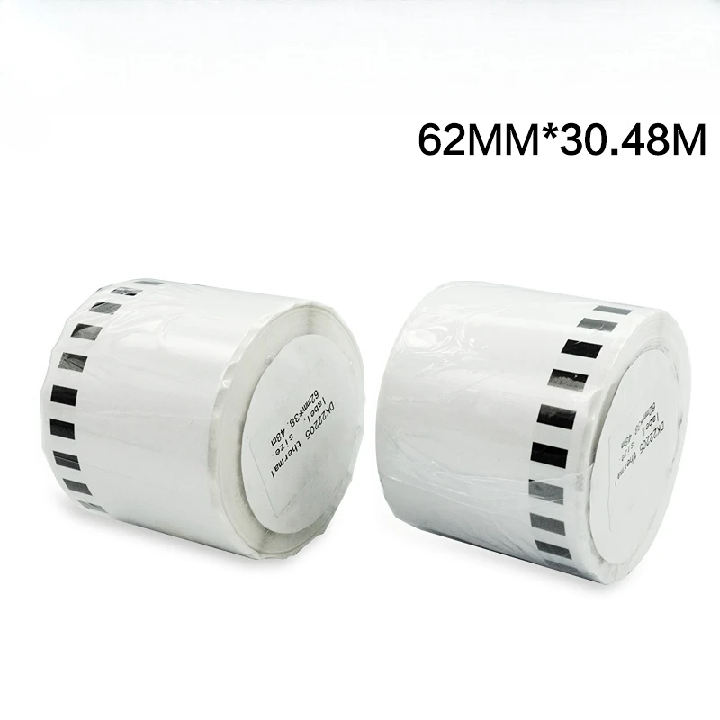 

3 rolls Brother Совместимый DK 22205 непрерывная бумажная этикетка 62 мм x 30,48 м Maquina De Escrever
