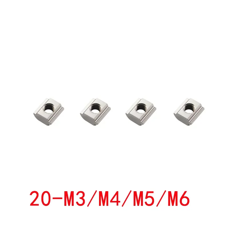 

M3 M4 M5 M6 T Sliding Nut T Block Square nuts T-Track Sliding Hammer Nut for Fastener Aluminum Profile 2020 CNC 3D printer