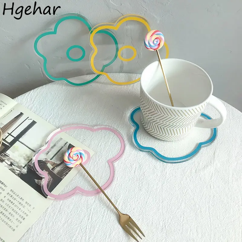 

Flower Tea Mat Heat-resistant Silicone Coaster Kitchen Cute Household Coffee Cup Drink Mug Insulation Table Mats Pot Placemats