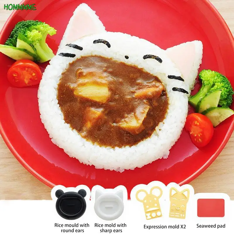

1pc Cute Cartoon Cat Bear Sushi Nori Rice Mold Decor Cutter Bento Sandwich DIY Tool
