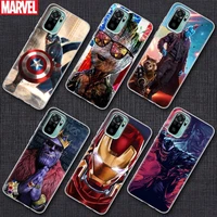 case for xiaomi redmi note 9s 8 11 7 9 10 pro 10s 11s note 9 s 8pro k40 capa clear back soft cover marvel super heroes avengers
