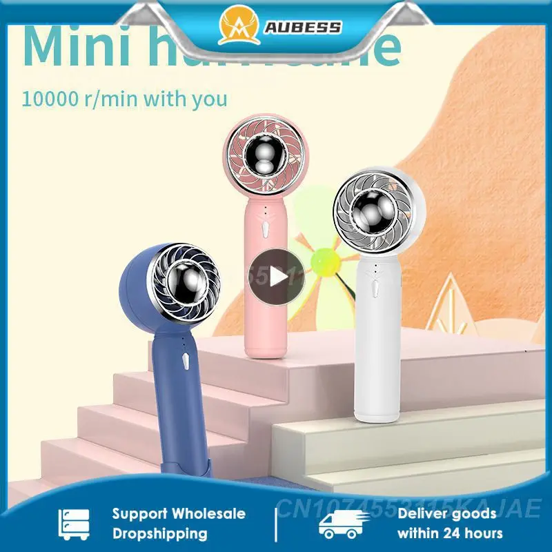 

1~8PCS Mini Neck Fan Cute Ultra-quiet Hand-held Fan Refrigeration Rechargeable Portable Bladeless Fans Powerful