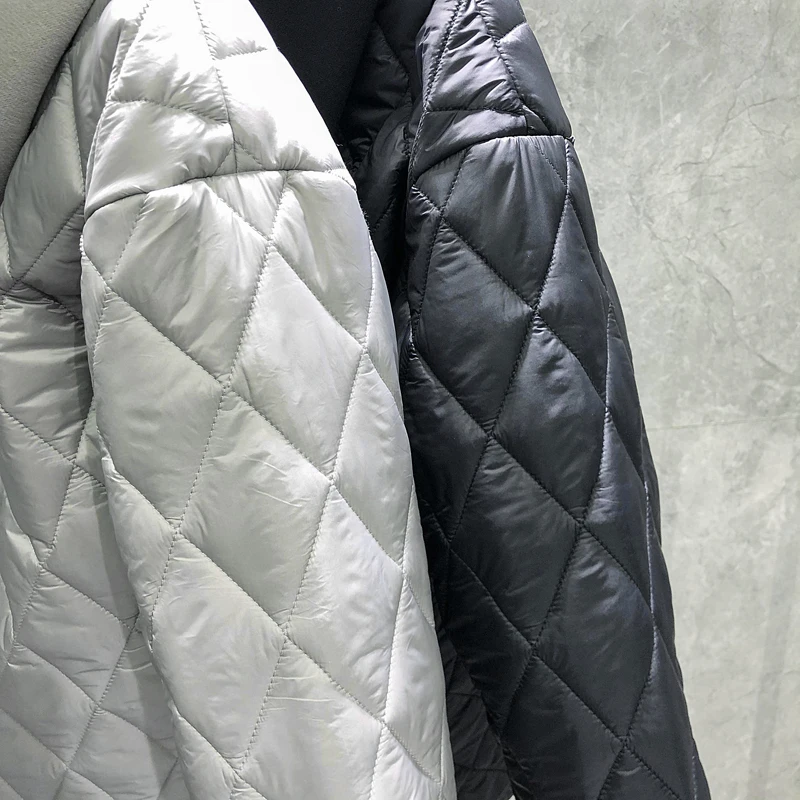 TB THOM Down Jacket Plaid Back Striped Designer Men Women Clothing New Winter Fashion Brand Jackets Sports Casual Down Jackets