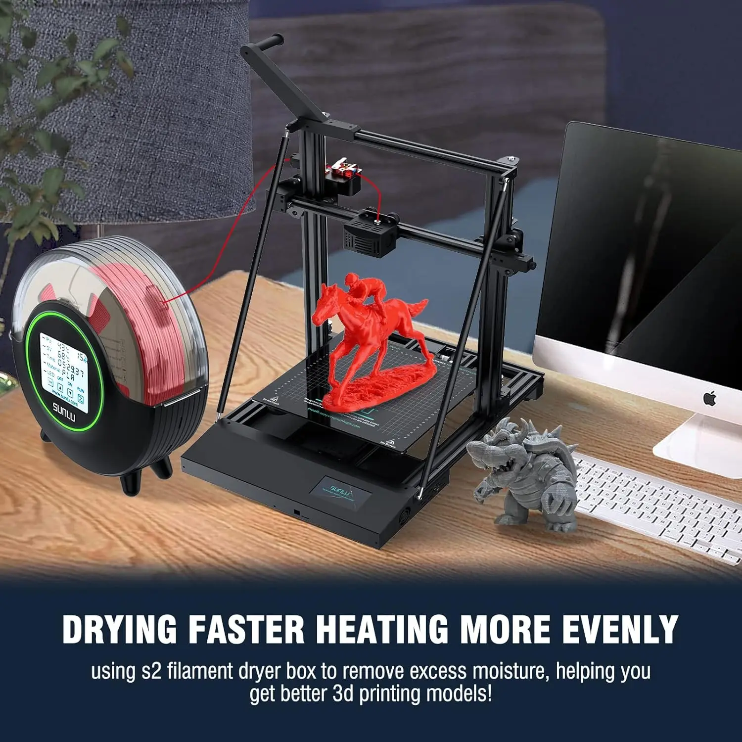 Сушилка для наполнителя SUNLU S2 360 ° 3D-печати