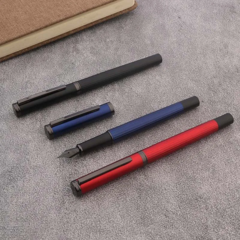Фото Роскошная металлическая ручка JinHao 88 черная перьевая ручка EF F деловая офисная ручка с чернилами №2