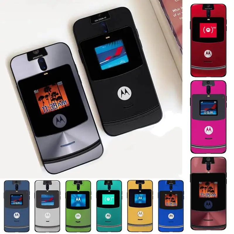 

Motorola Razr Pink Phone Case for Vivo Y91C Y11 17 19 17 67 81 Oppo A9 2020 Realme c3