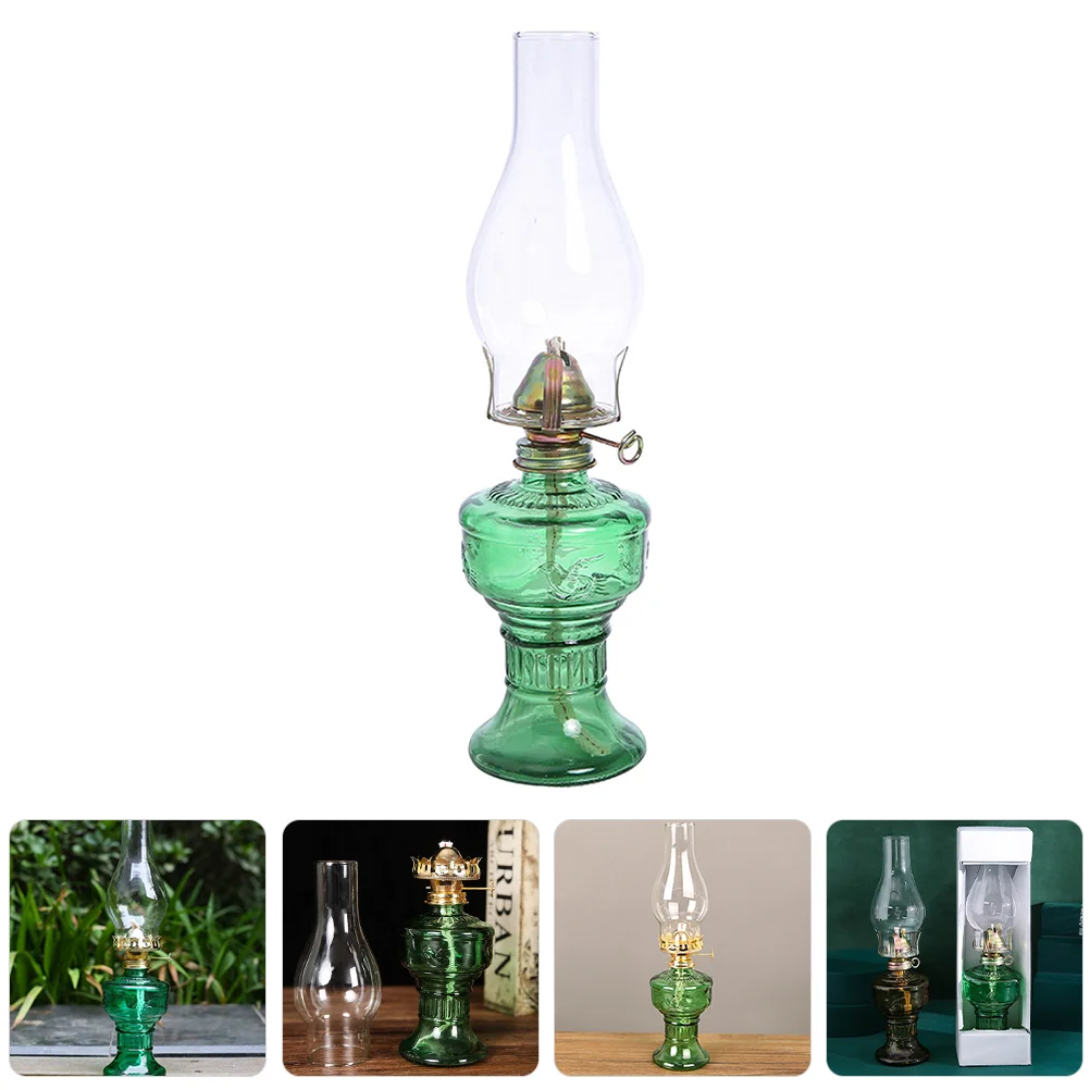 

Lanterns Decorative Kerosene Old Fashioned Vintage Lamp Oil Cotton Wick Small Glass Petroleum lampe