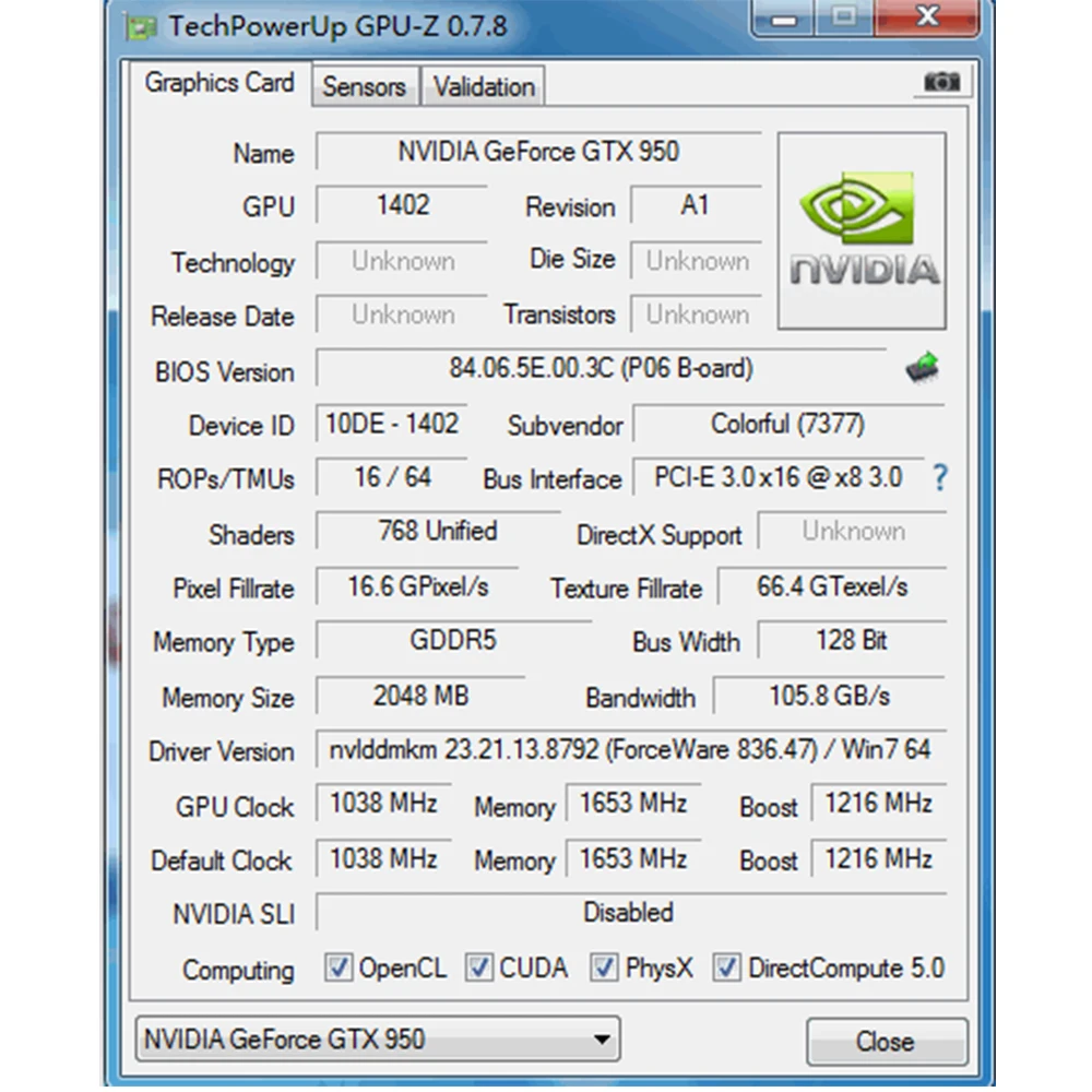Графическая карта GTX 950 2 0 бит ГБ GDDR5 видеокарты HD DVI-I DisplayPort PCI-E 128 X16 для NVIDIA Geforce GTX950