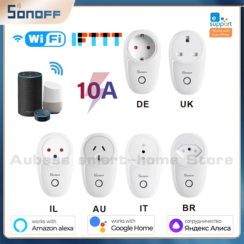 

Sonoff S26 Smart Wireless WiFi Smart Plug DE/UK/AU/IL/IT/BR EWELink App Remote Control Voice Control Alexa Alice Google Home