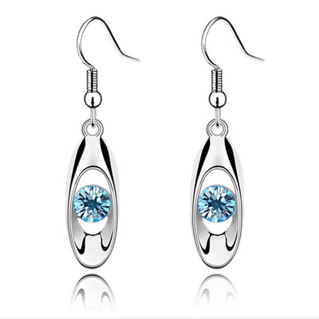 

Fashion Dangle Earrings Crystal Drop Earring Oval Dangle Earrings Long Earrings Gift Jewelry Aretes De Mujer Pendientes серьги