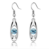 fashion dangle earrings crystal drop earring oval dangle earrings long earrings gift jewelry aretes de mujer pendientes %d1%81%d0%b5%d1%80%d1%8c%d0%b3%d0%b8